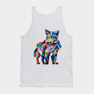 Cute Wolf Colorful Tank Top